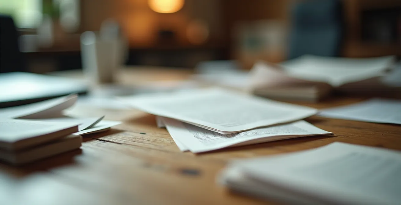 Comparaison entre bureau désorganisé et bureau rangé avec caissons