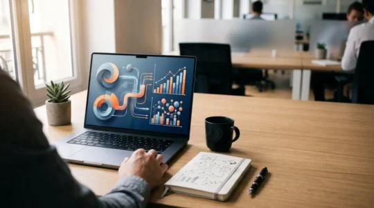 Système d'automatisation CRM pour la relance de prospects avec tableau de bord numérique